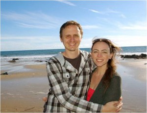 Annie and John Feighery, the husband and wife team behind the creation of mWater, and app. used for clean water monitoring on a global scale. (Credit: Ellen Fenter)