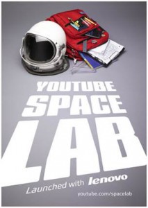 Logo from the YouTube Space Lab competition that engaged students around the world to suggest and have the chance to launch their microgravity investigations to be conducted aboard the International Space Station. (YouTube Space Lab)