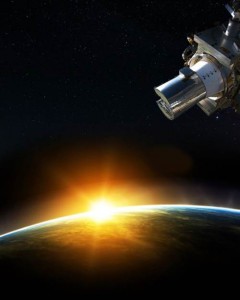 The Stratospheric Aerosol and Gas Experiment III (SAGE-III) instrument, seen in this artistic rendering, is scheduled to launch to the International Space Station in 2015. It will capture remote Earth sensing data of the aerosols in the atmosphere. (NASA)