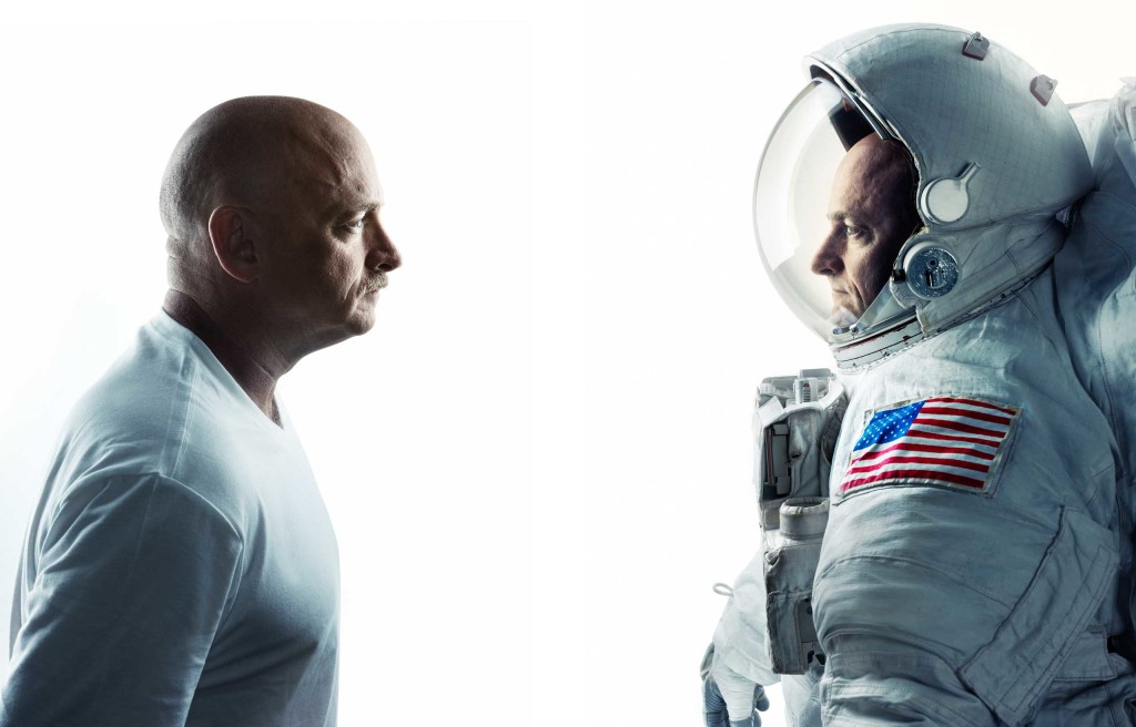 Retired astronaut Mark Kelly (L) and his identical twin brother Scott (R) are participating in a series of genetics studies as part of the One Year Mission. 