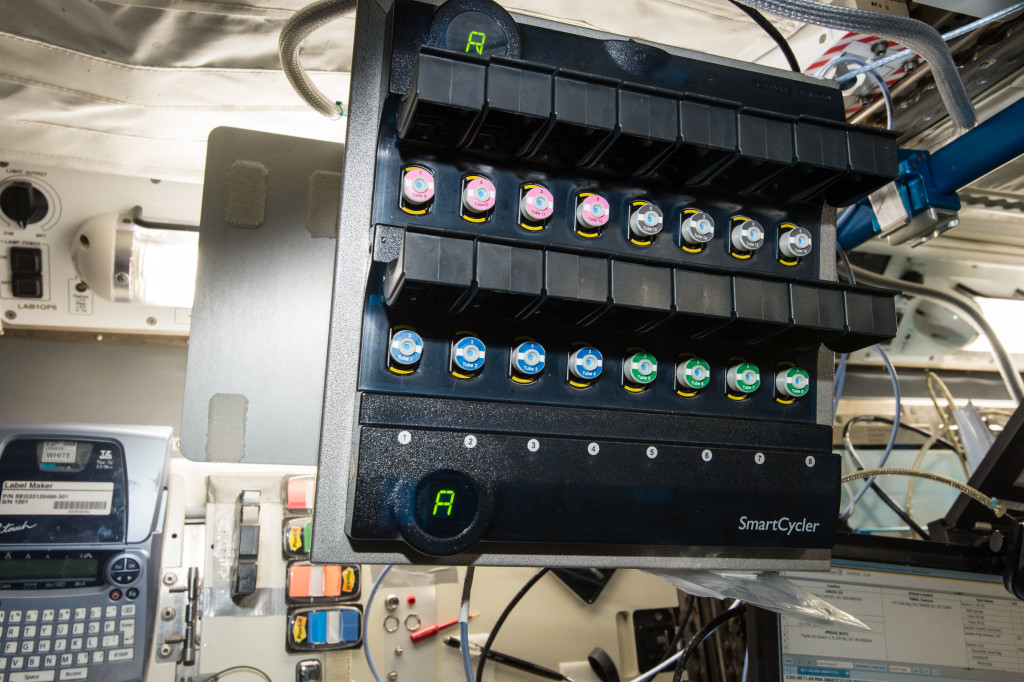 The WetLab RNA SmartCycler allows station crew members to extract RNA from multiple types of biological specimens in less than 30 minutes. Credits: NASA