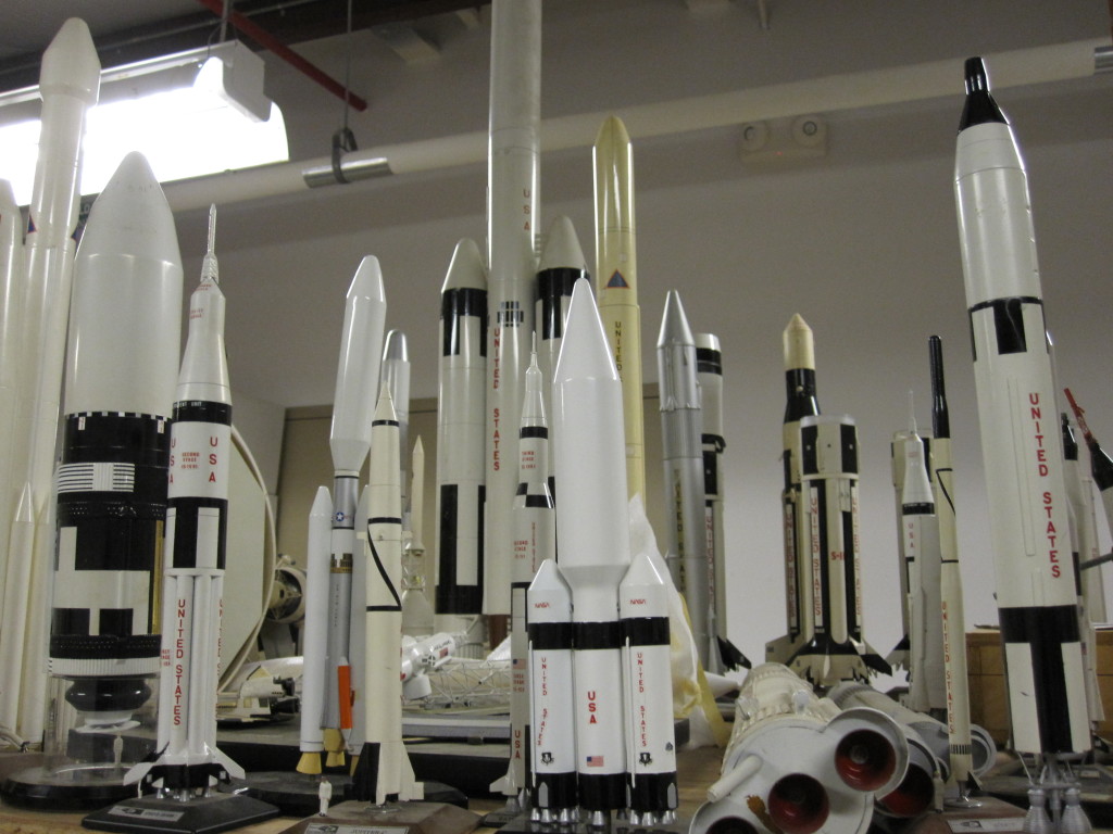 Close-up of parts for SLS models