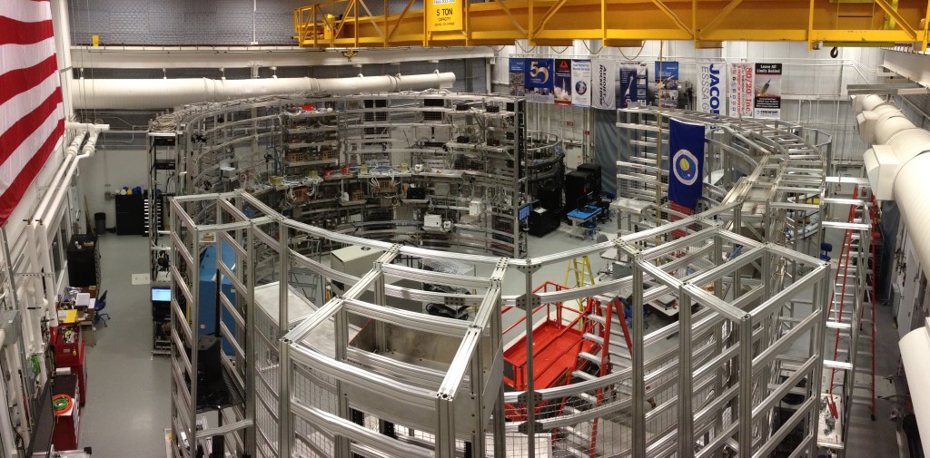 An overhead view of the SLS IATF at Marshall Space Flight Center.