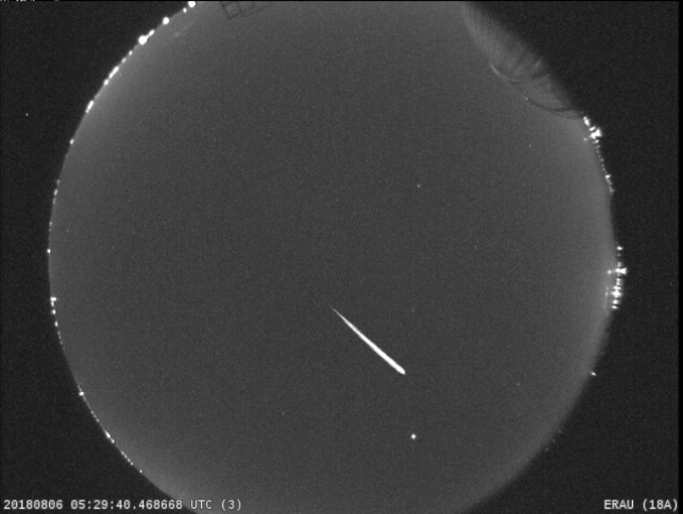 A Perseid meteor over Daytona Beach, FL. 