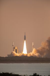 NASA successfully demonstrated the Orion spacecraft’s LAS can outrun a speeding rocket and pull astronauts to safety in case of an emergency during launch. 