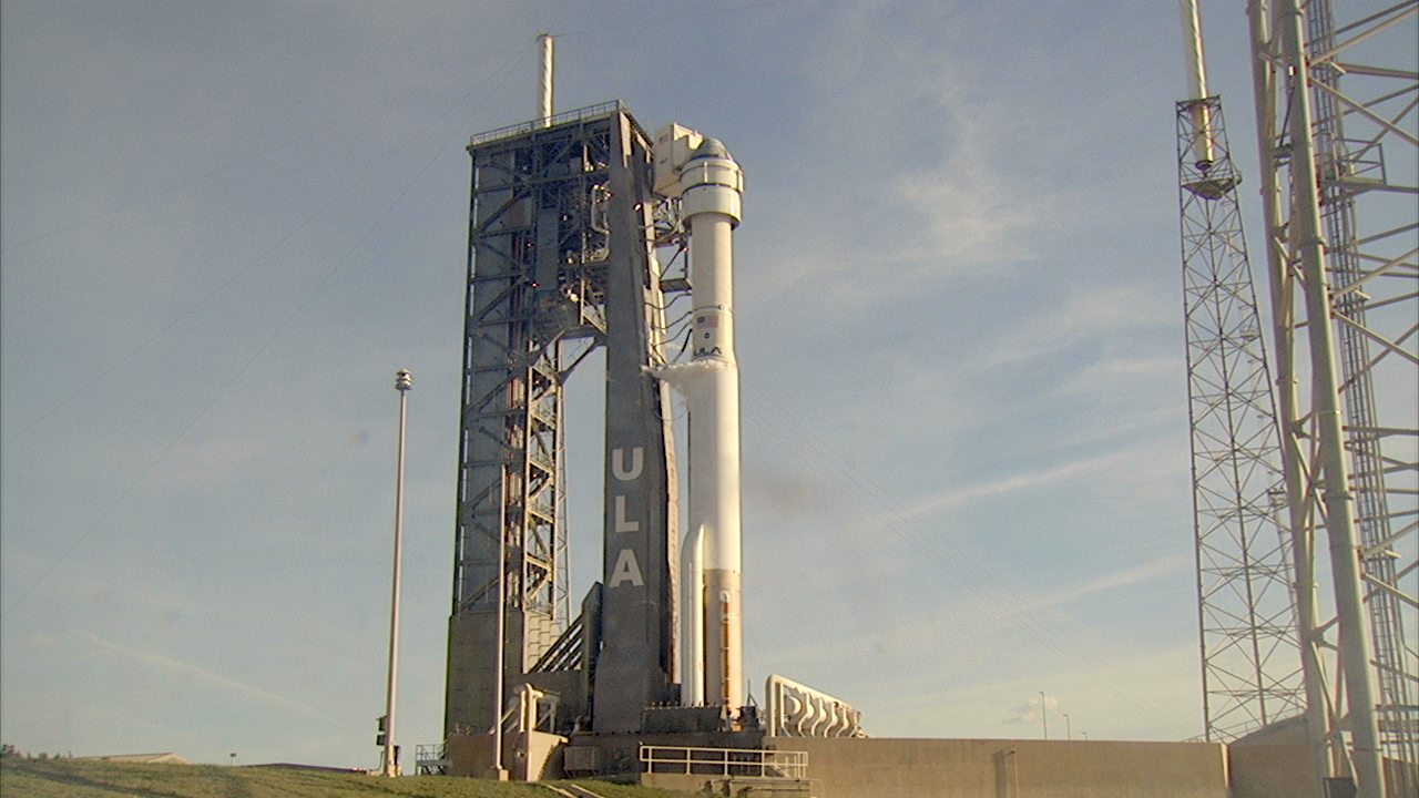 An image of Boeing Starliner spacecraft aboard a United Launch Alliance Atlas Vrocket