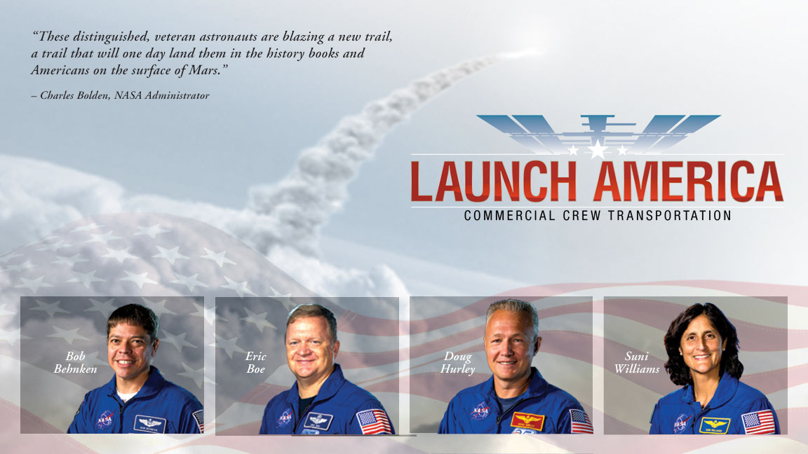 NASA Selects Astronauts for First U.S. Commercial Spaceflights