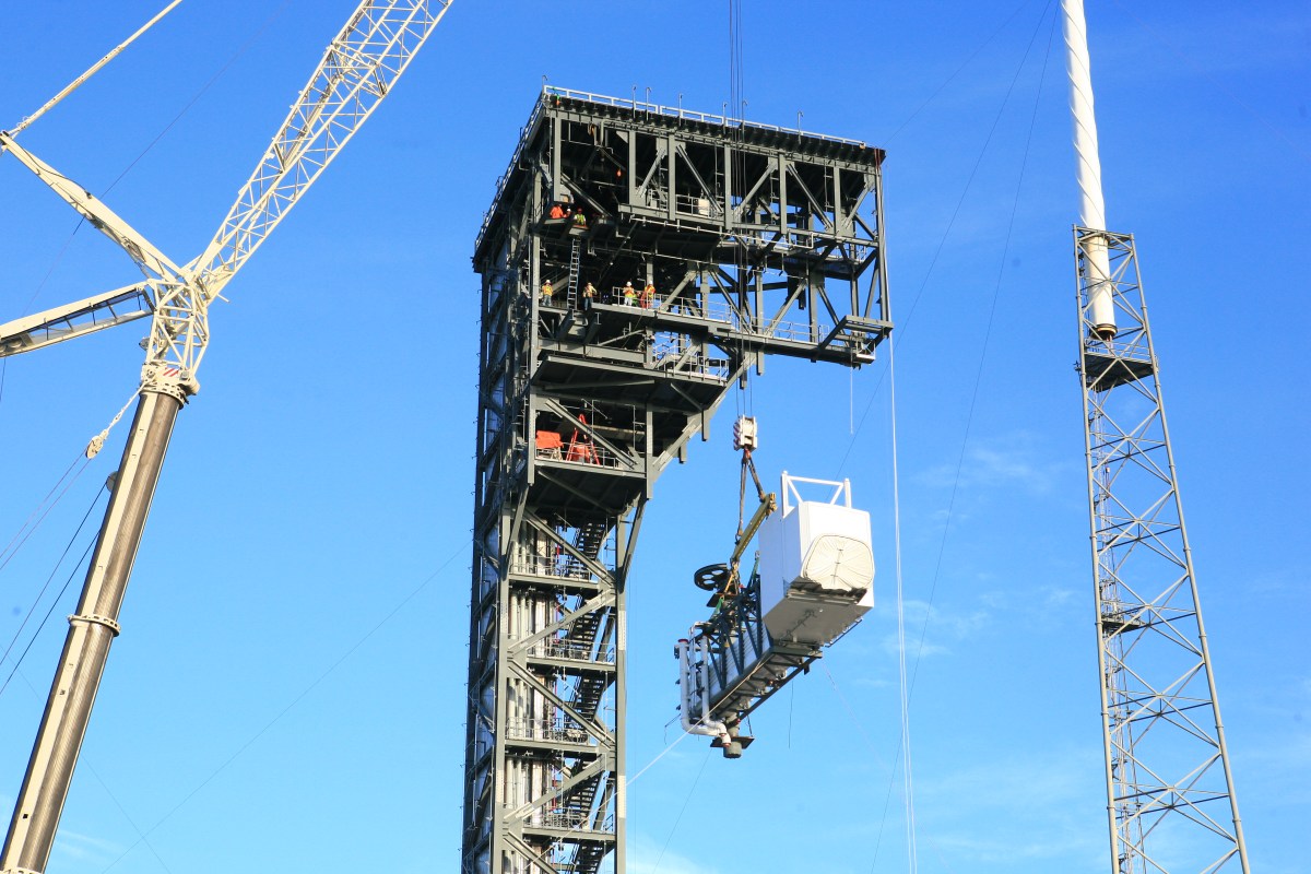 Workers Install Astronauts’ New Bridge to Orbit