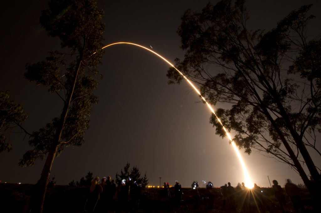 A Delta II rocket launches with the NPOESS Preparatory Project (NPP) spacecraft payload from Space Launch Complex 2 at Vandenberg Air Force Base, Calif. on Friday, Oct. 28, 2011. NPP is the first NASA satellite mission to address the challenge of acquiring a wide range of land, ocean, and atmospheric measurements for Earth system science while simultaneously preparing to address operational requirements for weather forecasting. Photo Credit: (NASA/Bill Ingalls)