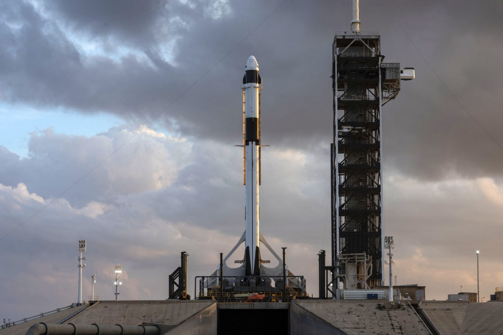 The SpaceX Falcon 9 rocket and Crew Dragon spacecraft rolled out to Launch Complex 39A and went vertical for a dry run to prep for the upcoming Demo-1 flight test. 