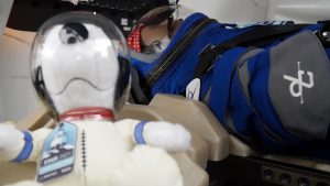 Photo of Rosie and Snoopy for the Boeing Orbital Flight Test.