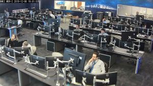 Inside the Boeing Mission Control Center at NASA's Kennedy Space Center in Florida. 