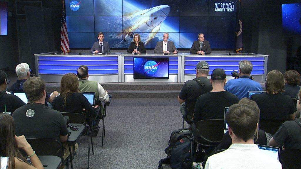 In-Flight Abort Pretest News Conference