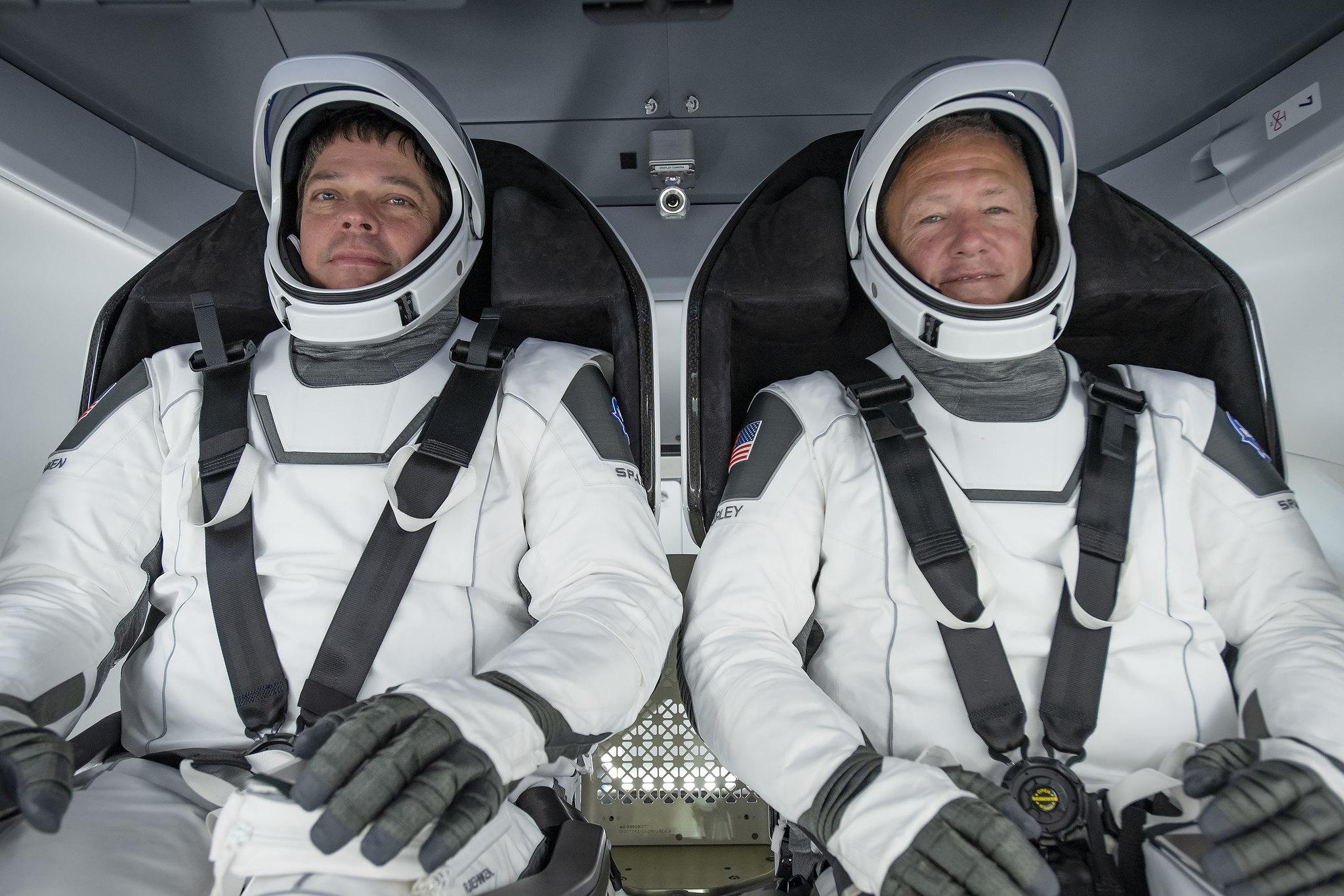 NASA astronauts Robert Behnken, left, and Douglas Hurley participated in mission Demo-2. Photo credit: SpaceX