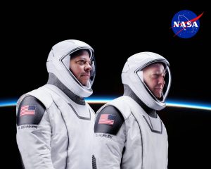 NASA astronauts Robert Behnken (left) and Doug Hurley will launch to the International Space Station on the Demo-2 mission – the crew flight test of SpaceX’s Crew Dragon.