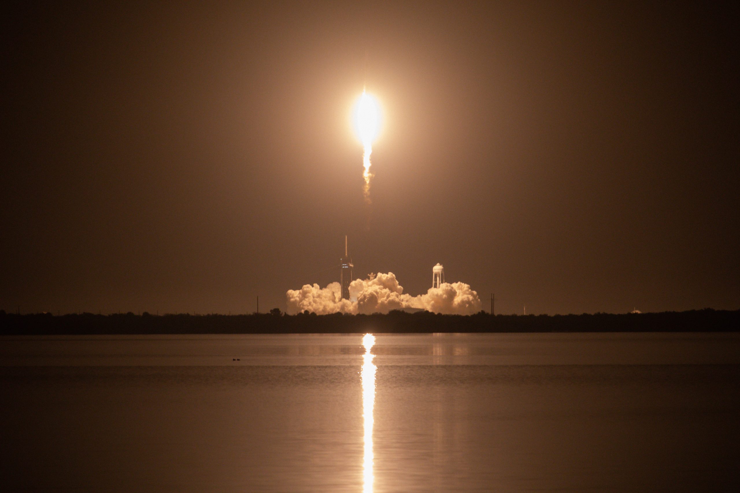 The SpaceX Falcon 9 rocket with the Crew Dragon lifts off from Launch Pad 39A at NASA’s Kennedy Space Center in Florida on Nov. 10, 2021. 