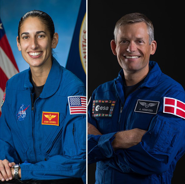 NASA astronaut Jasmin Moghbeli and ESA (European Space Agency) astronaut Andreas Mogensen. Credits: NASA