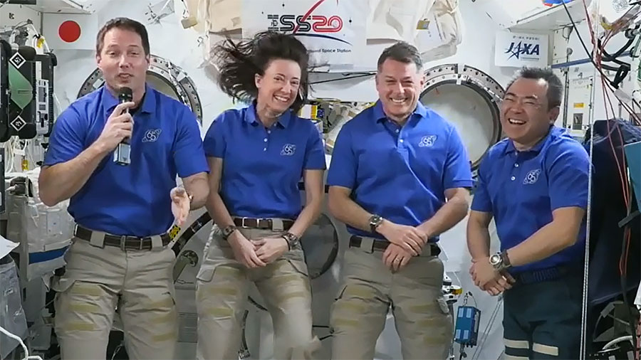 SpaceX Crew-5 Astronaut Patch Placing. NASA's SpaceX Crew-5 astronauts are  photographed in the Astronaut Crew Quarters in the Neil A. Armstrong  Operations and Checkout Building at the agency's Kennedy Space Center in