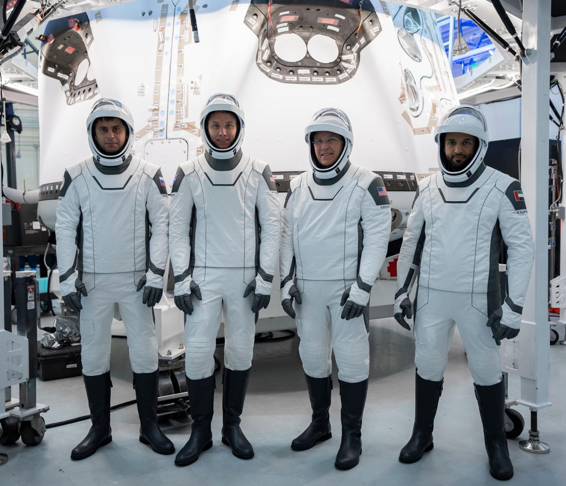 NASA's SpaceX Crew-6 crew members in their pressure suits