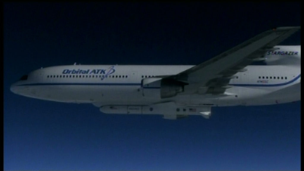 The Orbital ATK Stargazer L-1011 in flight.