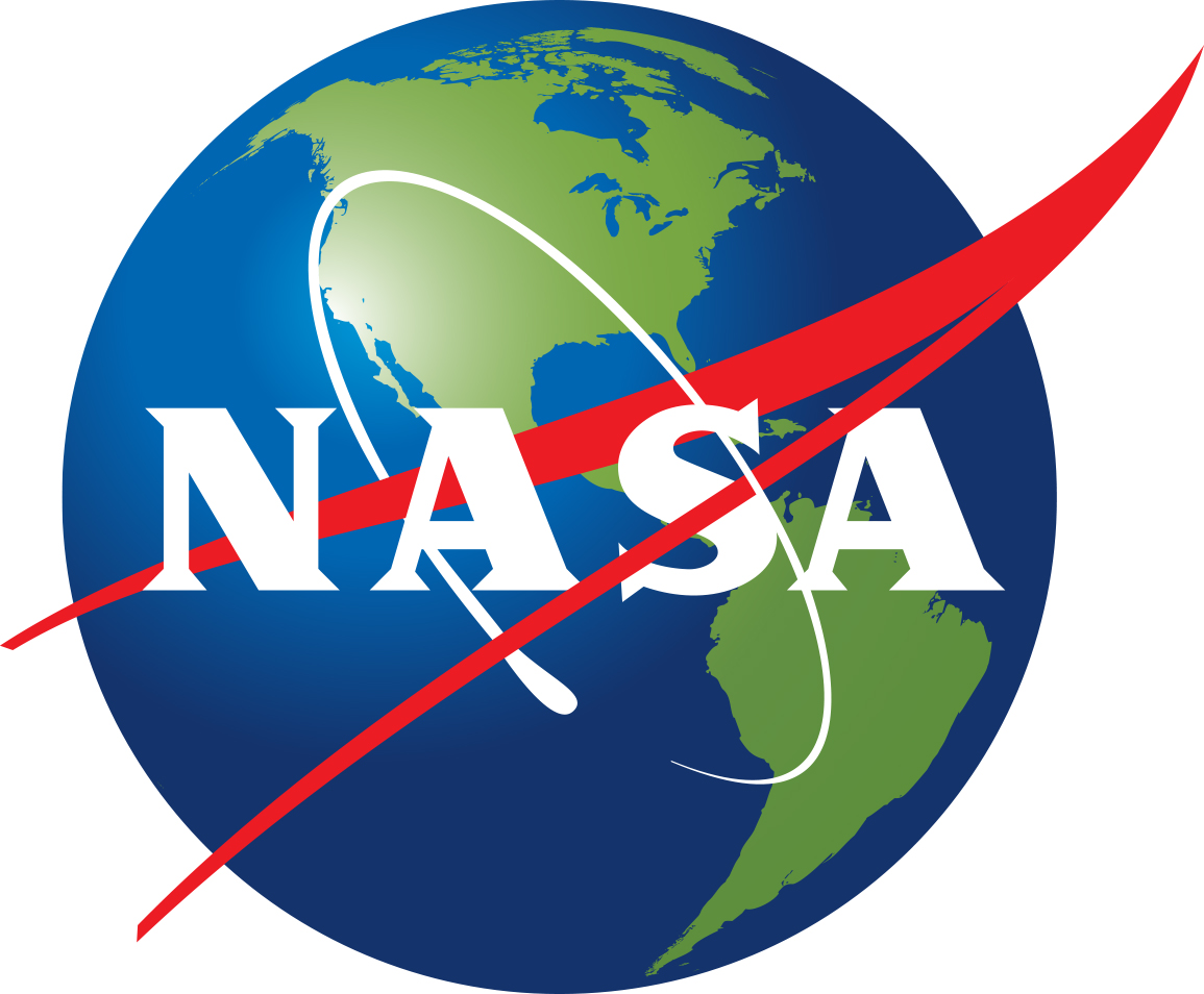 NASA logo with the blue circle replaced with Earth