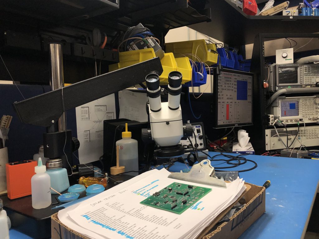 The NIFC Radio Cache has a team of technicians that check and refurbish every single handheld radio and repeater. They will replace faulty parts down to the transistor to extend the radios' lifetimes. Credit: NASA