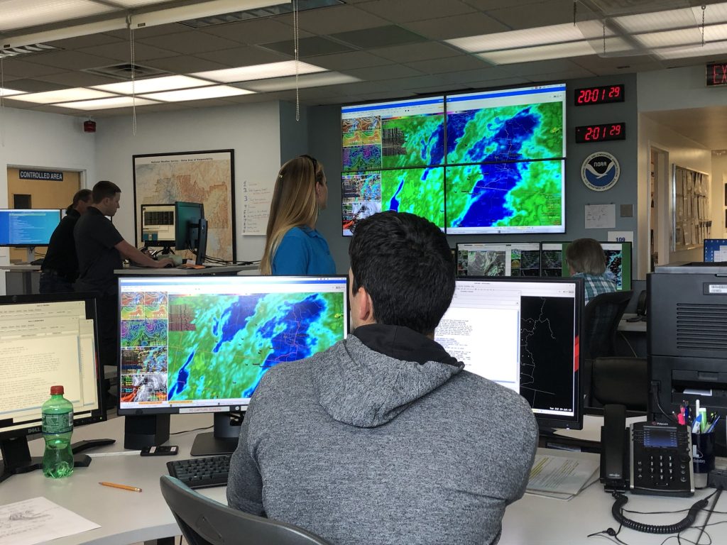 The National Weather Service Boise station forecasts fire weather and monitor lightning strikes which can cause fires. Credit: NASA