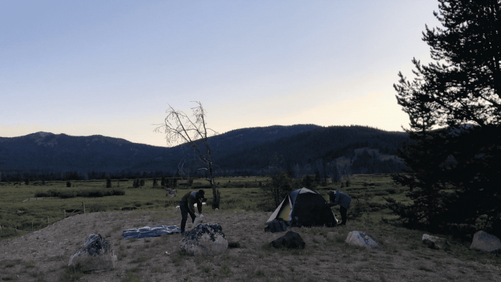 We helped Carolyn set up tents for the night while the others got their instruments running. She joined them in the van right afterwards.July 24, 2019. Credit: NASA