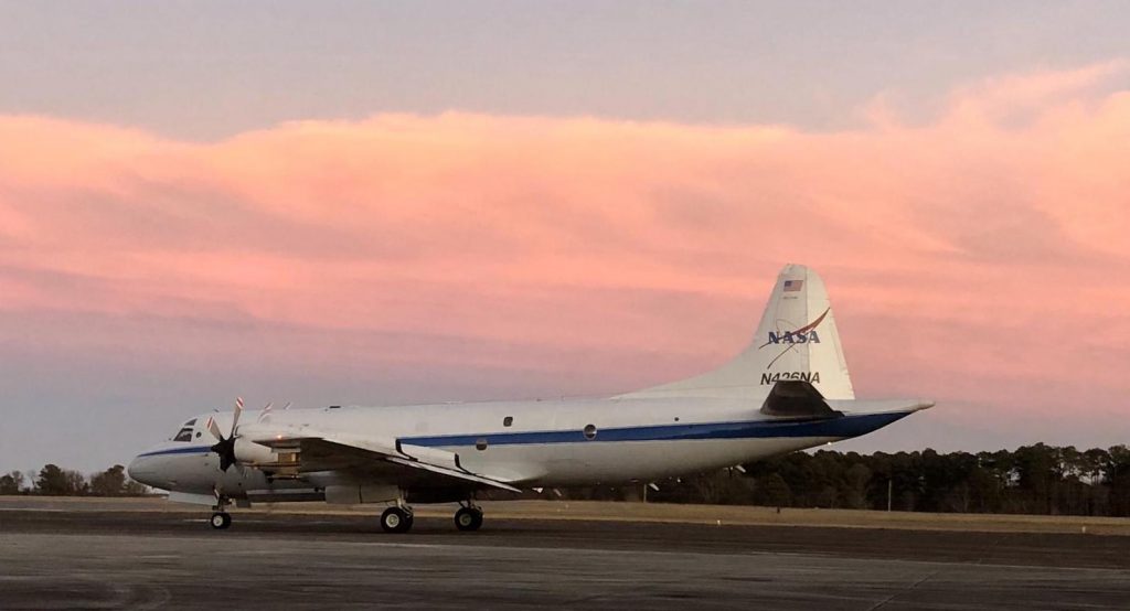 NASA's P-3 research aircraft will be flying through clouds during IMPACTS to study snow. Credit: Joe Finlan