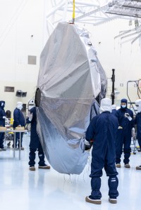 Image of high-gain antenna which will be attached to NASA's Europa Clipper, a spacecraft to study Jupiter's icy moon.