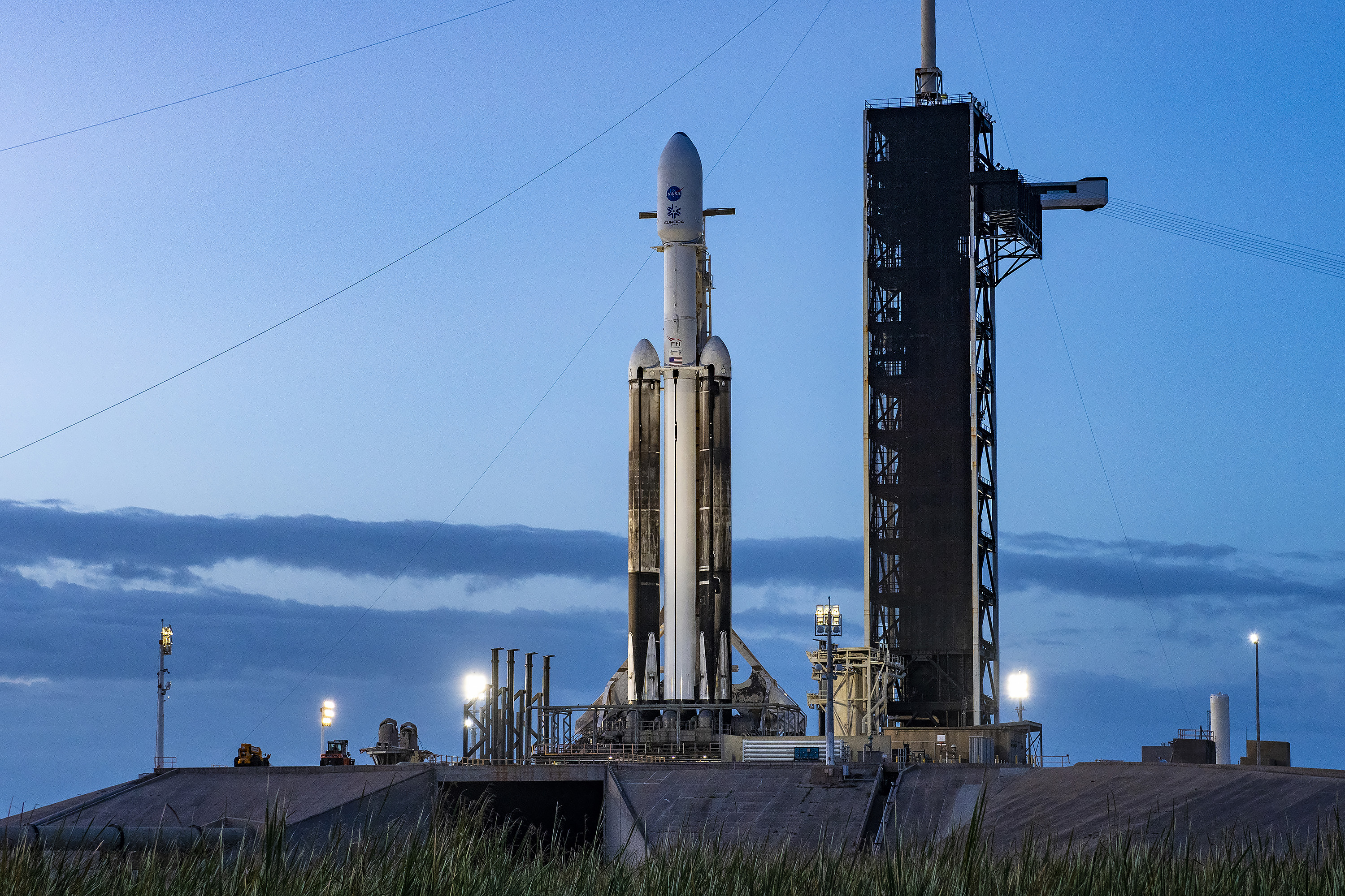 NASA's Europa Clipper mission is ready to launch atop a SpaceX Falcon Heavy just after sunrise on Monday, Oct. 14, 2024.