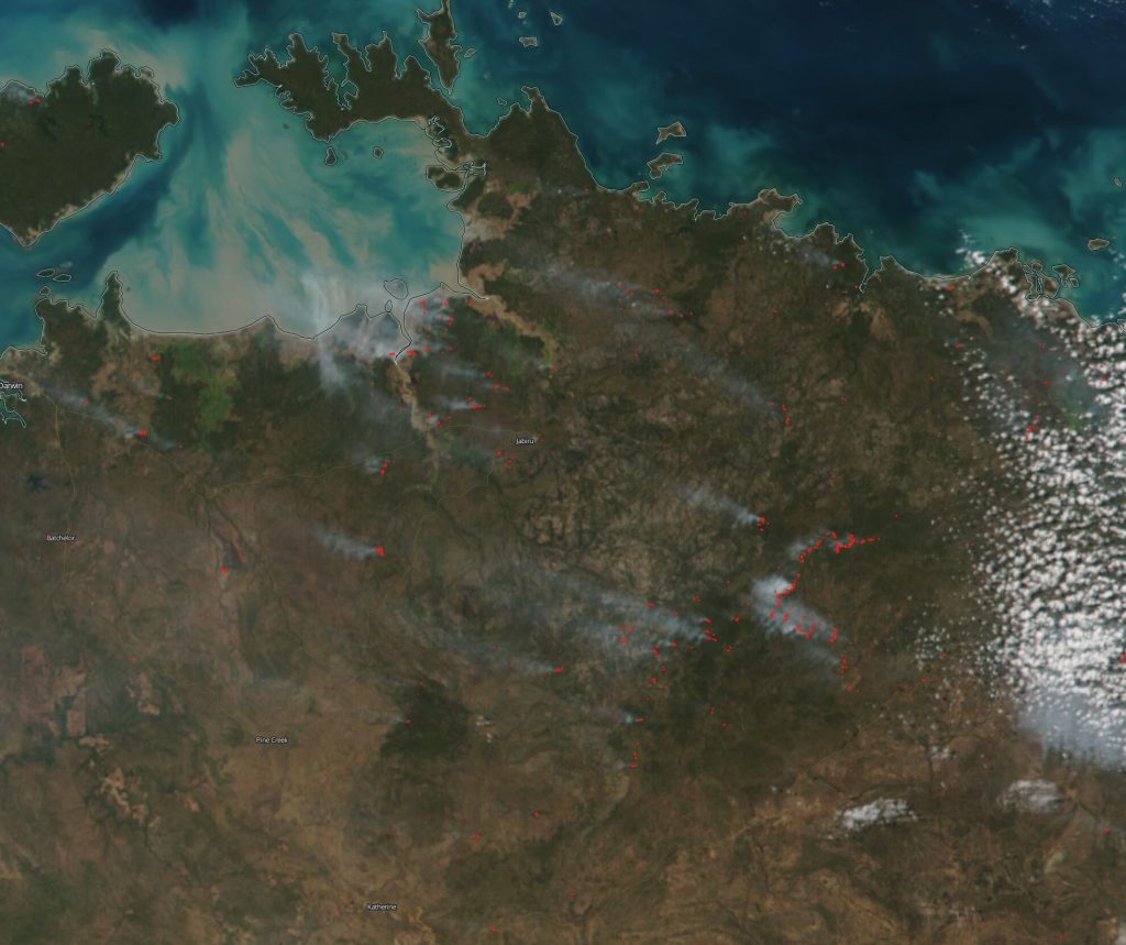 Fires in NT Australia