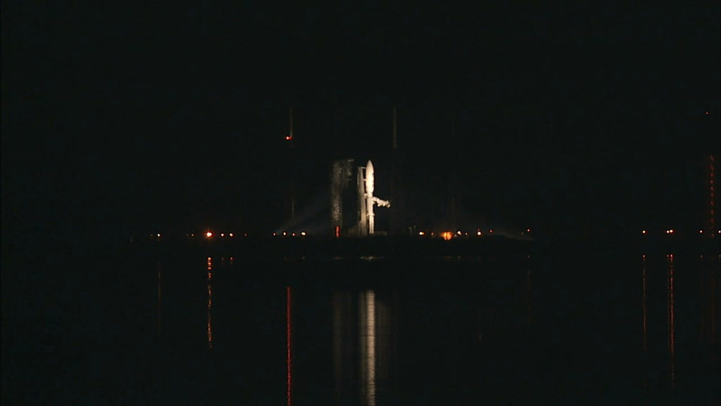 GOES-R-Night Sky Pad Shot with Water Reflection