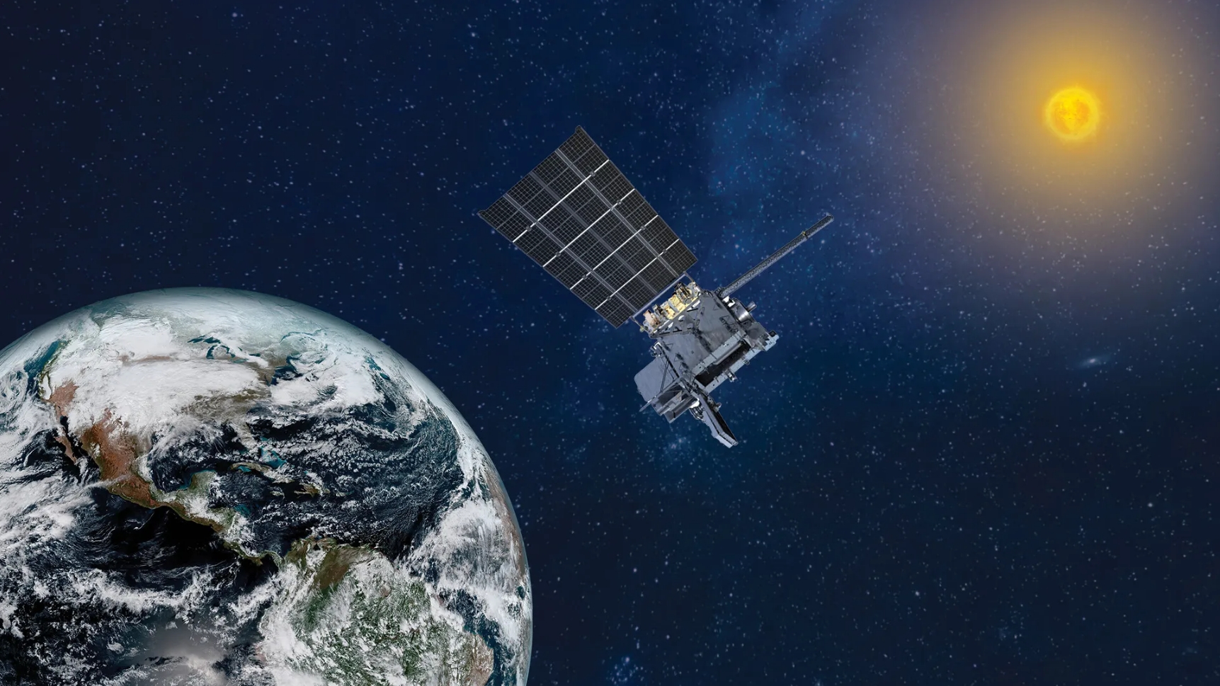 Artist's rendering of NOAA's GOES-U spacecraft in orbit.