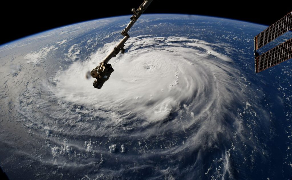 Astronaut Rickey Arnold sees Hurricane Florence from the ISS.