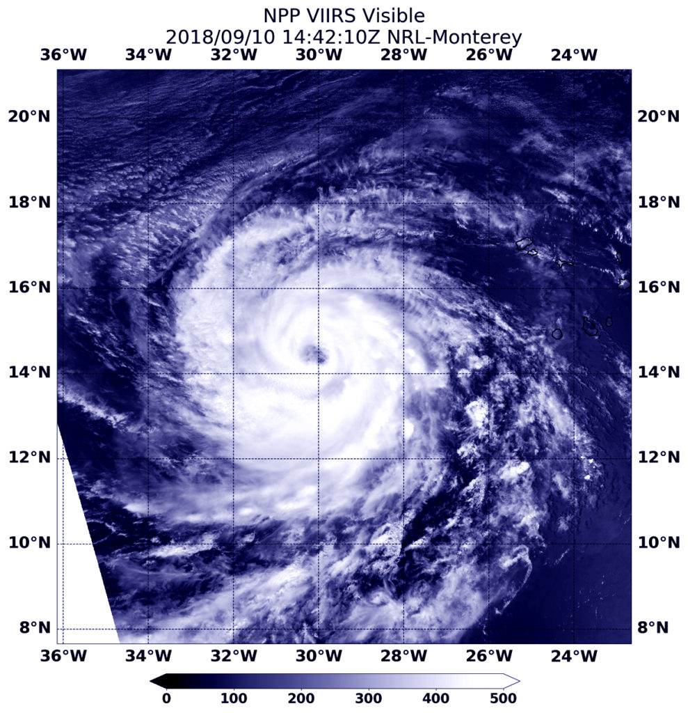 Suomi NPP image of Helene