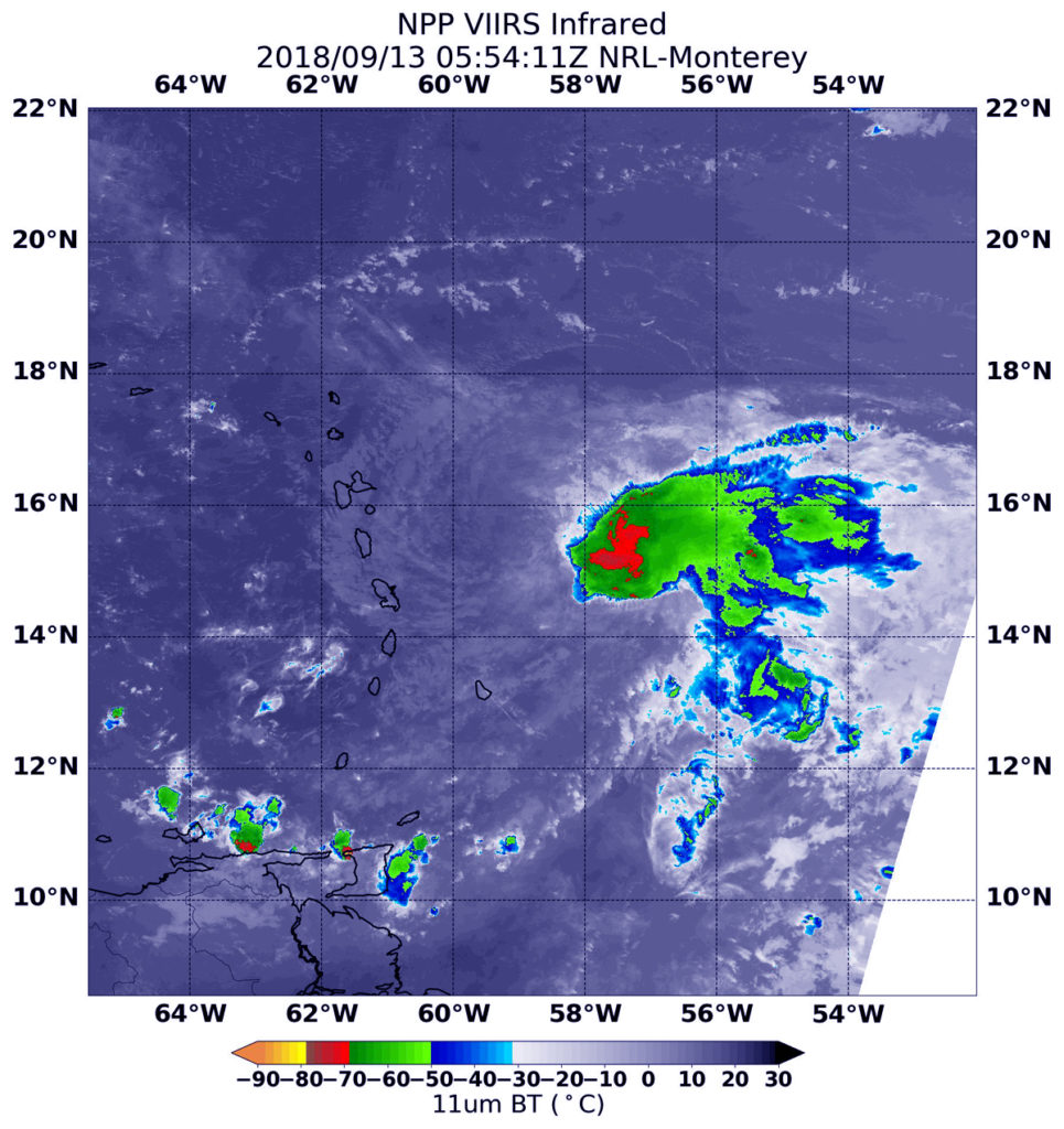 Suomi NPP image of Isaac