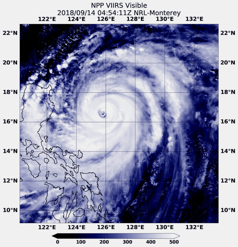 Suomi NPP image of Mangkhut