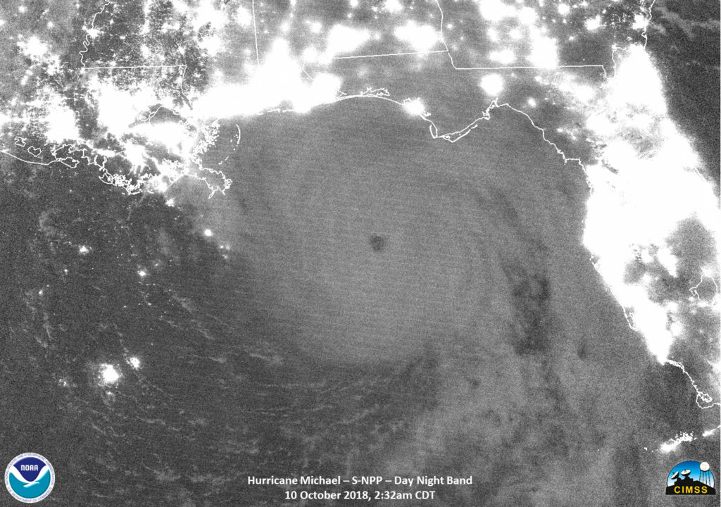 Suomi NPP image of Michael