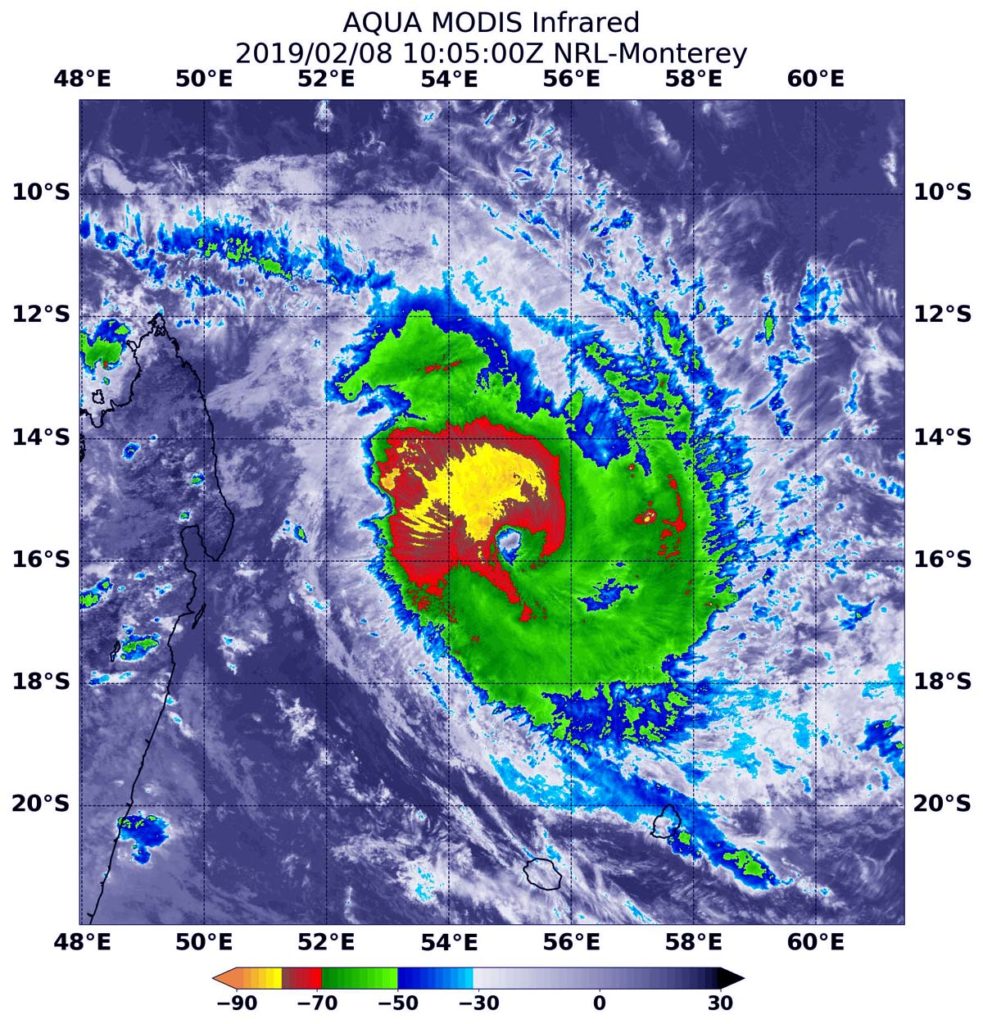 Satellite image of storm Gelena