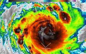 NASA-NOAA's Suomi NPP satellite passed over the Southern Indian Ocean and captured a visible image of Severe Tropical Cyclone Veronica on March 22 as it moved toward the Pilbara Coast of Western Australia. Veronica was illuminated by the full moon. Credit: NASA/NOAA/UWM-CIMSS, William Straka III