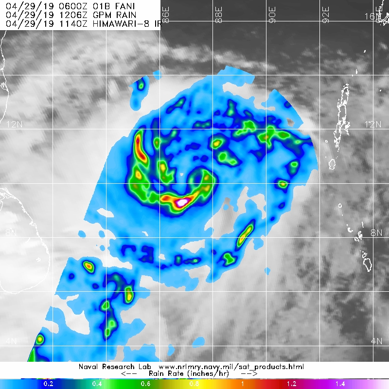 GPM image of Fani