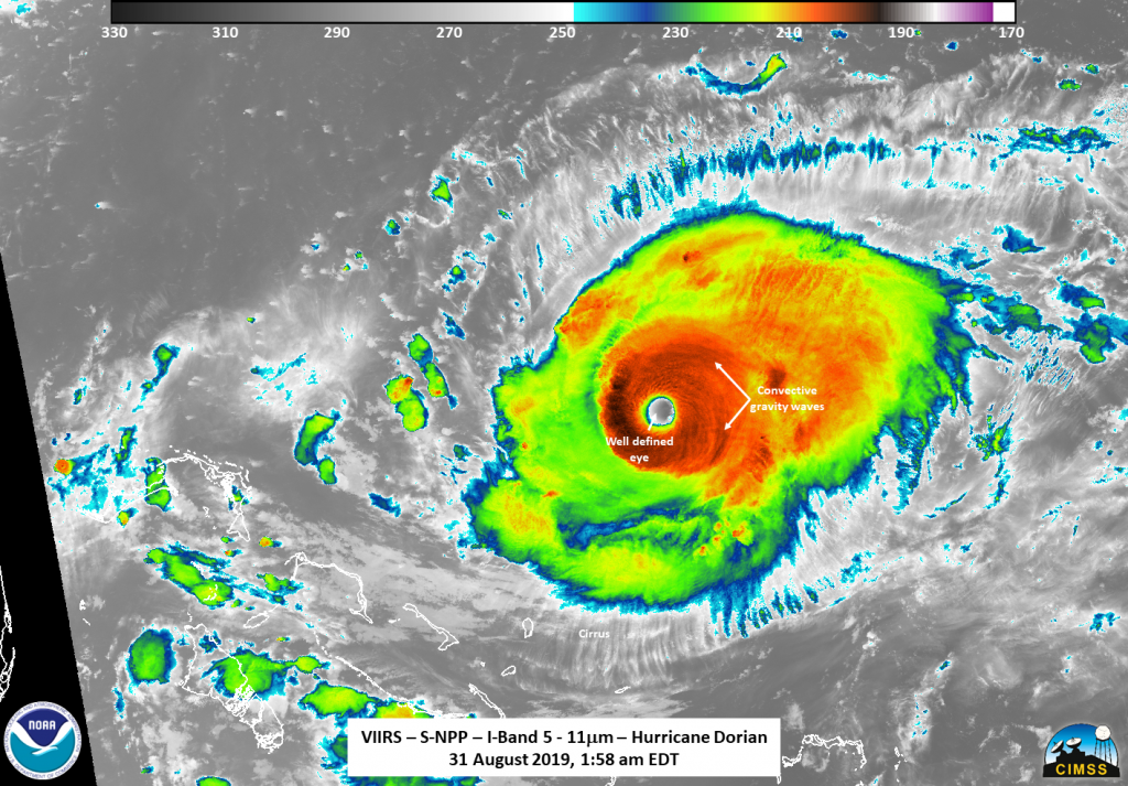 Suomi NPP image of Dorian