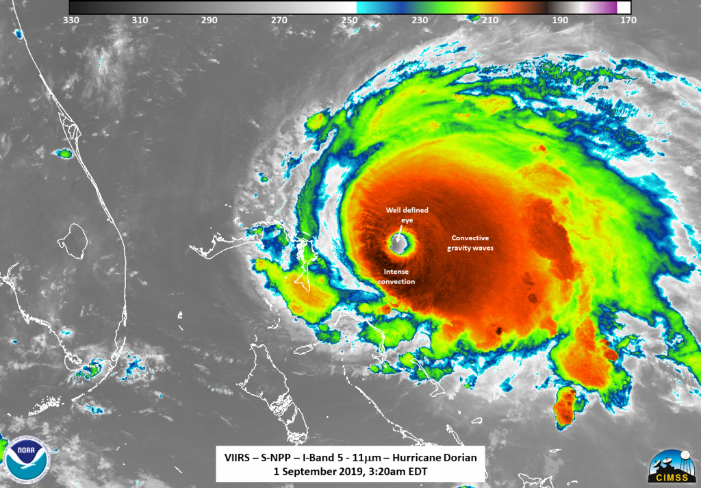 Suomi NPP image of Dorian