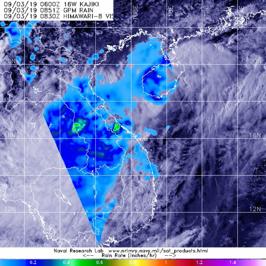 GPM image of Kajiki