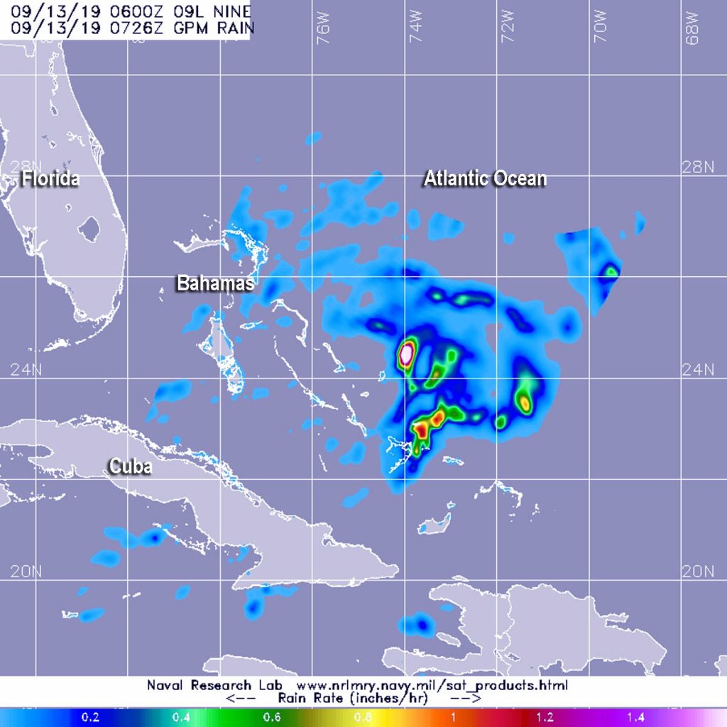 GPM image of Potential Tropical Cyclone 9