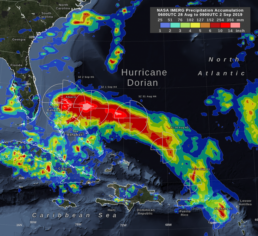 GPM imagea of Dorian