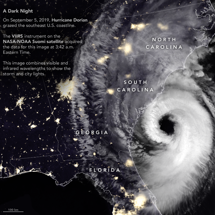 Suomi NPP image of Dorian