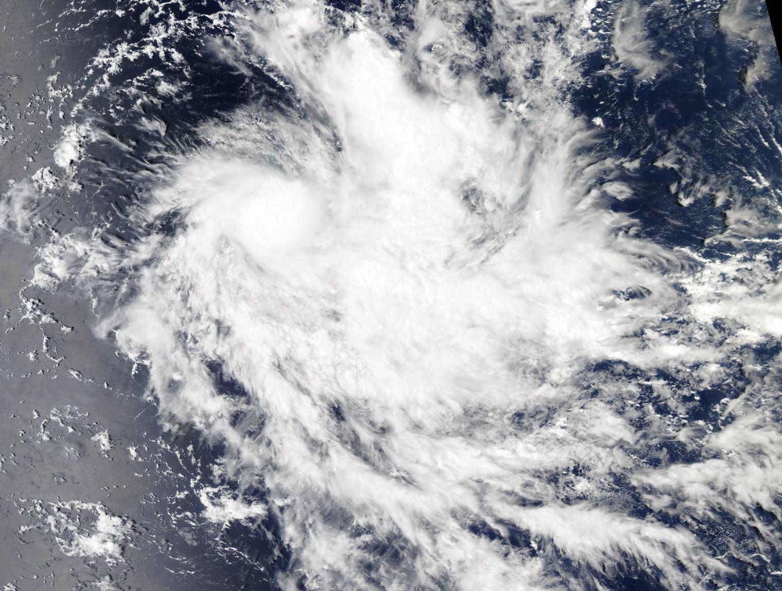 satellite view of ocean, storm