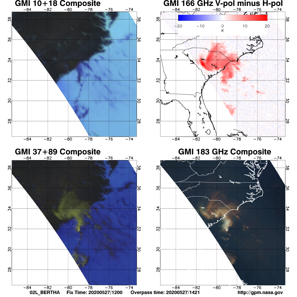 GPM image of Bertha